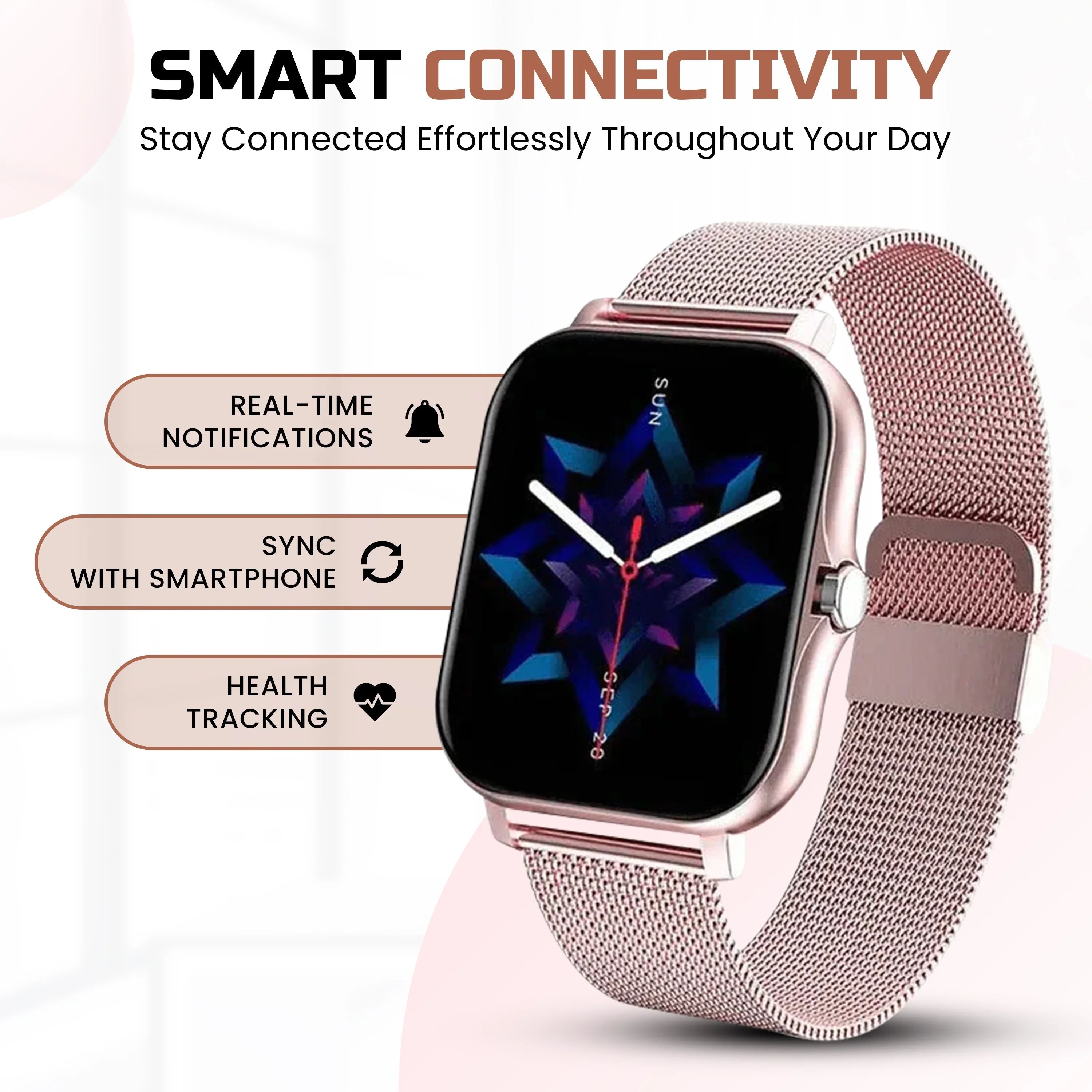 Damen Smartwatch - Schlankes Design - Gesundheitsüberwachung