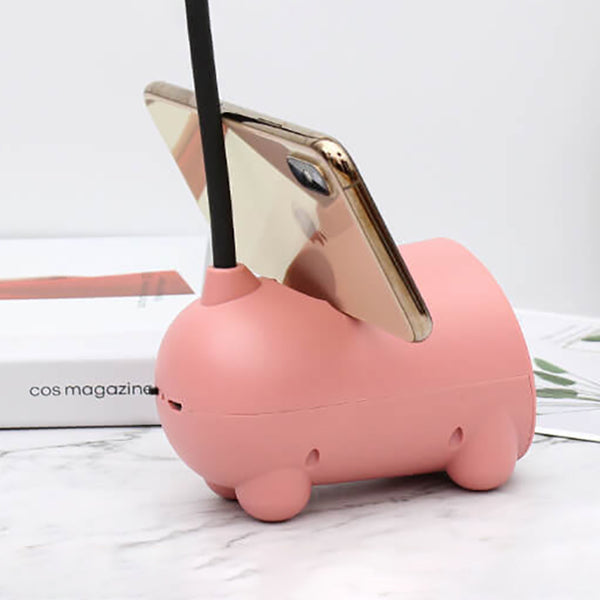 BunnyGlow Kreative LED Touch-Lampe mit Stifthalter | USB-Ladefunktion | Schreibtischlampe | Kinderzimmer Deko