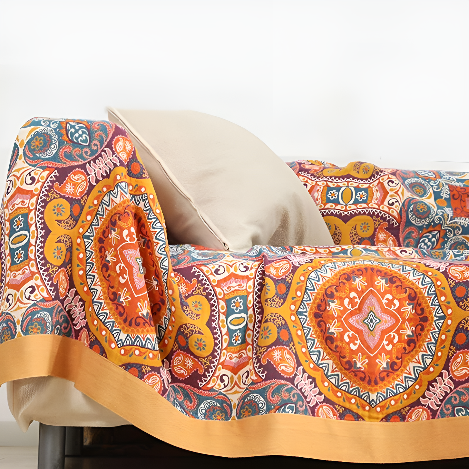 Sonnenaufgang Boho Wendedecke | 100% Baumwolldecke