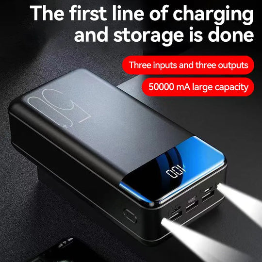 Voltaro Powerbank 50.000 mAh | Ultra-Schnellladen | Für Laptop, Tablet & Smartphone | Handlich & Extrem Leistungsstark