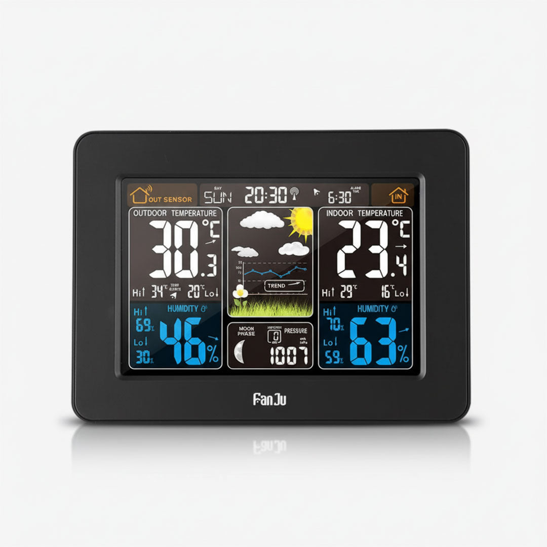 Kabellose Wetterstation - Innen- und Außenbereich - LCD-Display