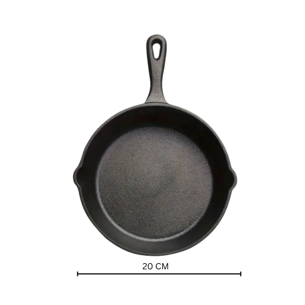 Schwarze Gusseisen-Bratpfanne
