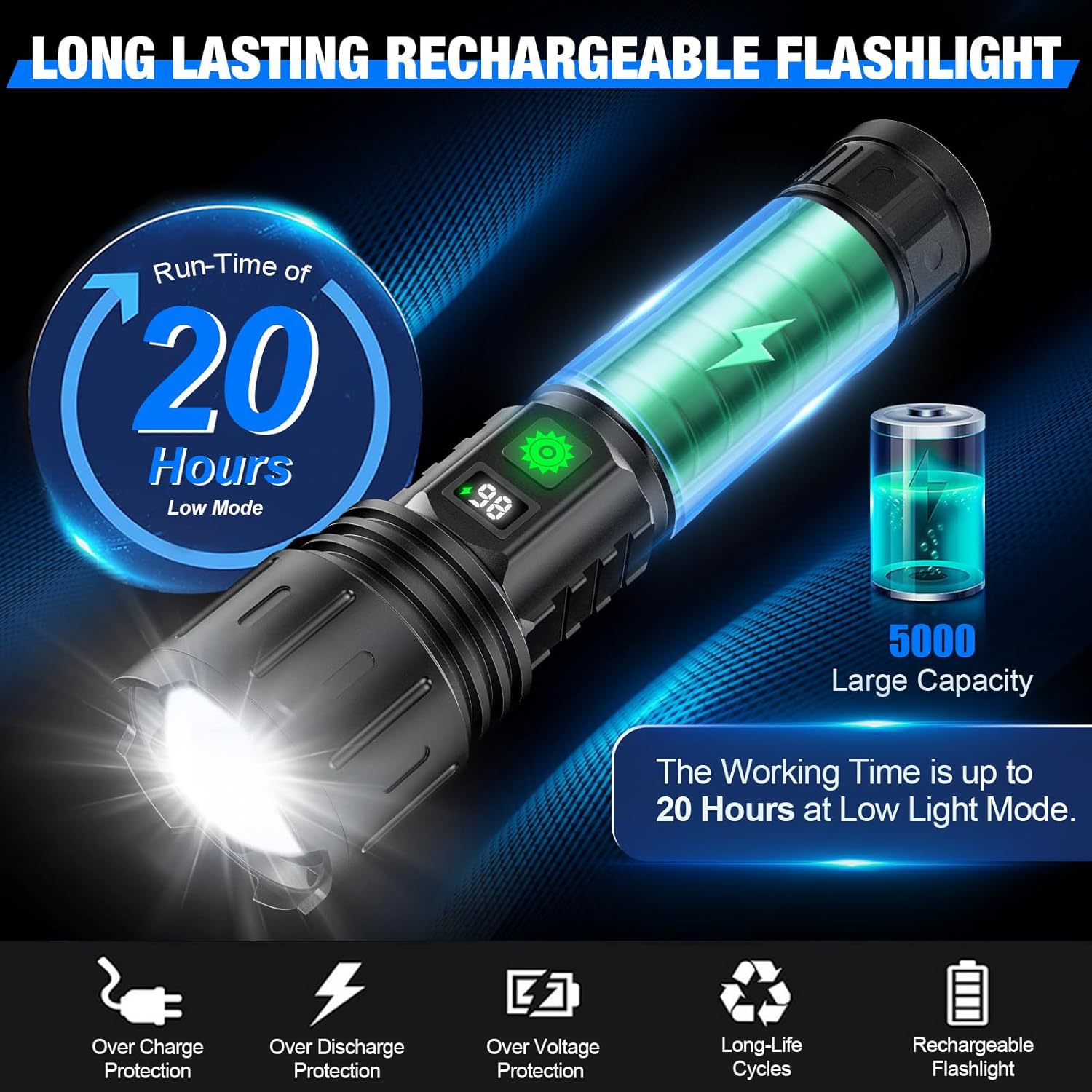UltraBeam 100.000 Lumen Taschenlampe – Super hell & vielseitig für jede Situation