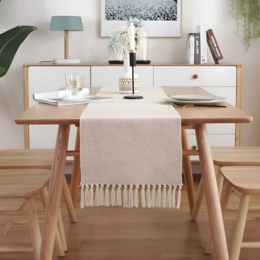 Boho Gewebter Tischläufer