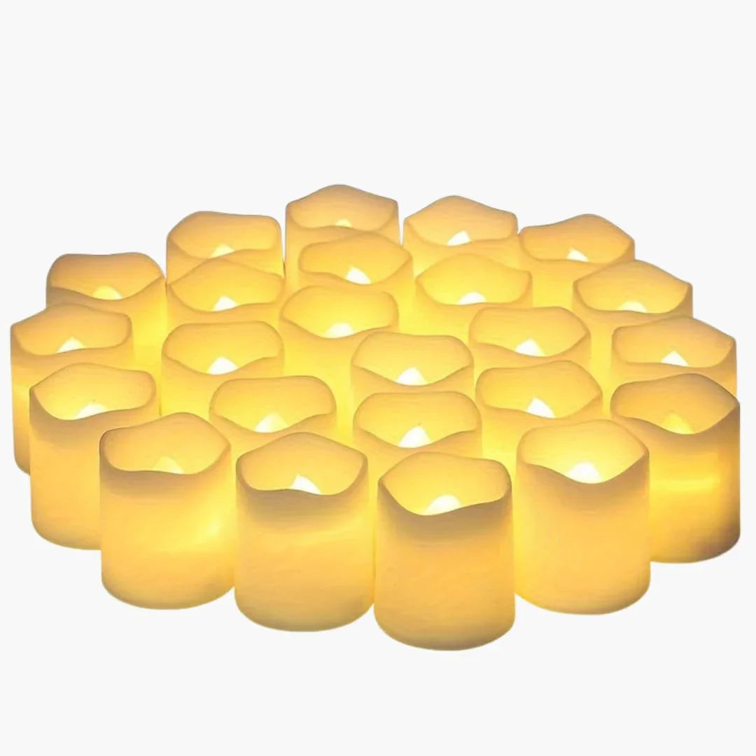 Flammenlose LED Teelichter - Warmweiß - Batteriebetrieben