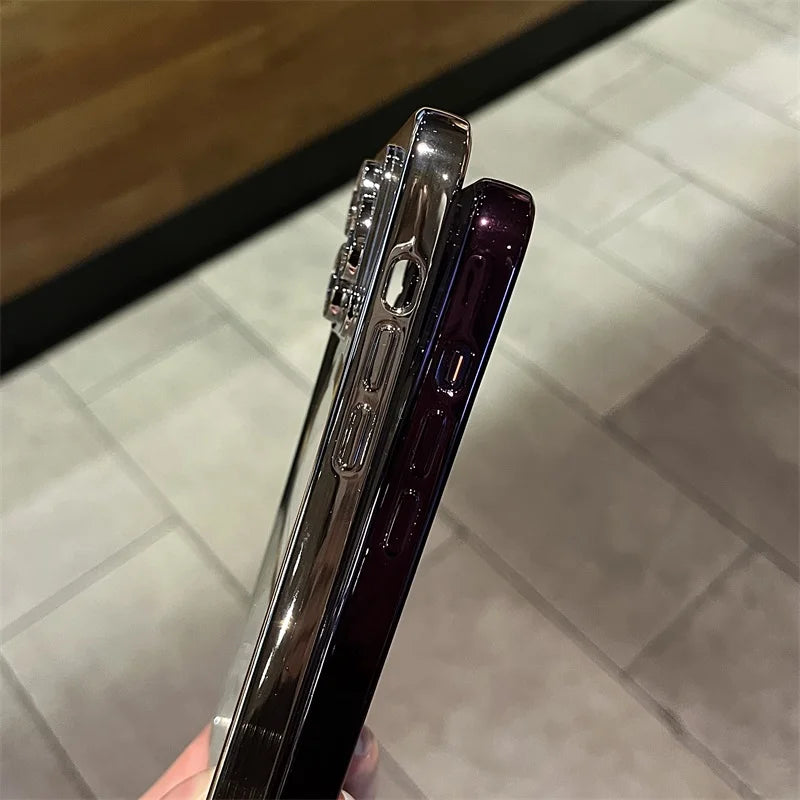 Plating Clear Soft Magnetic Case für iPhone