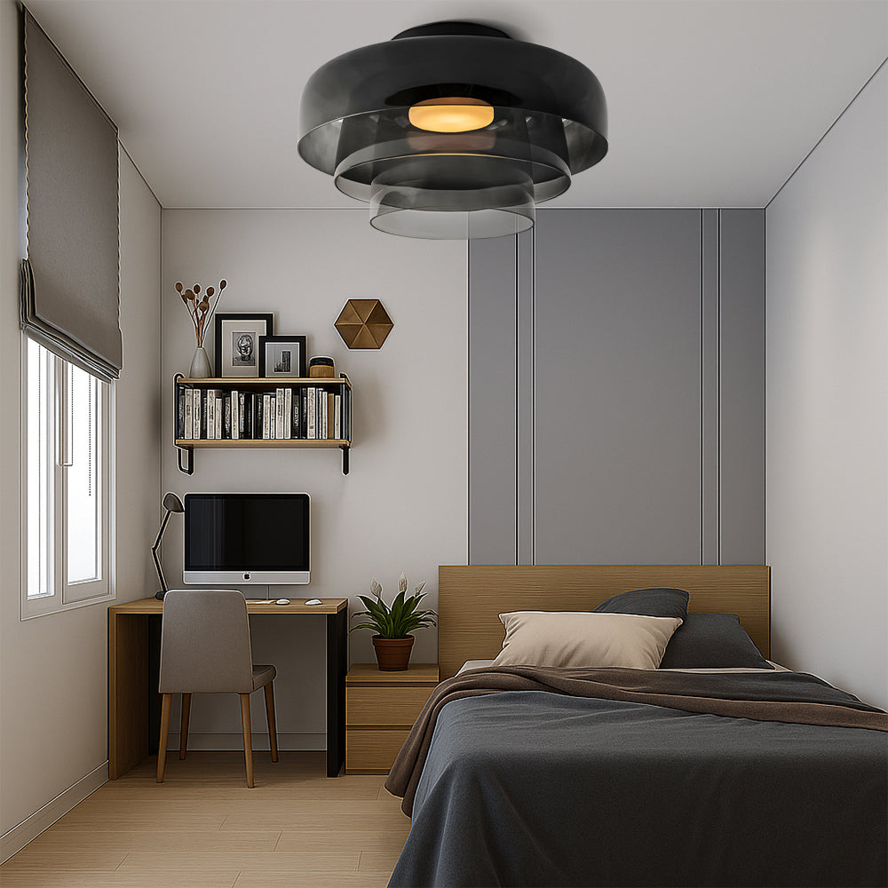 Nordic Bauhaus Glas Geschichtete Pendelleuchte