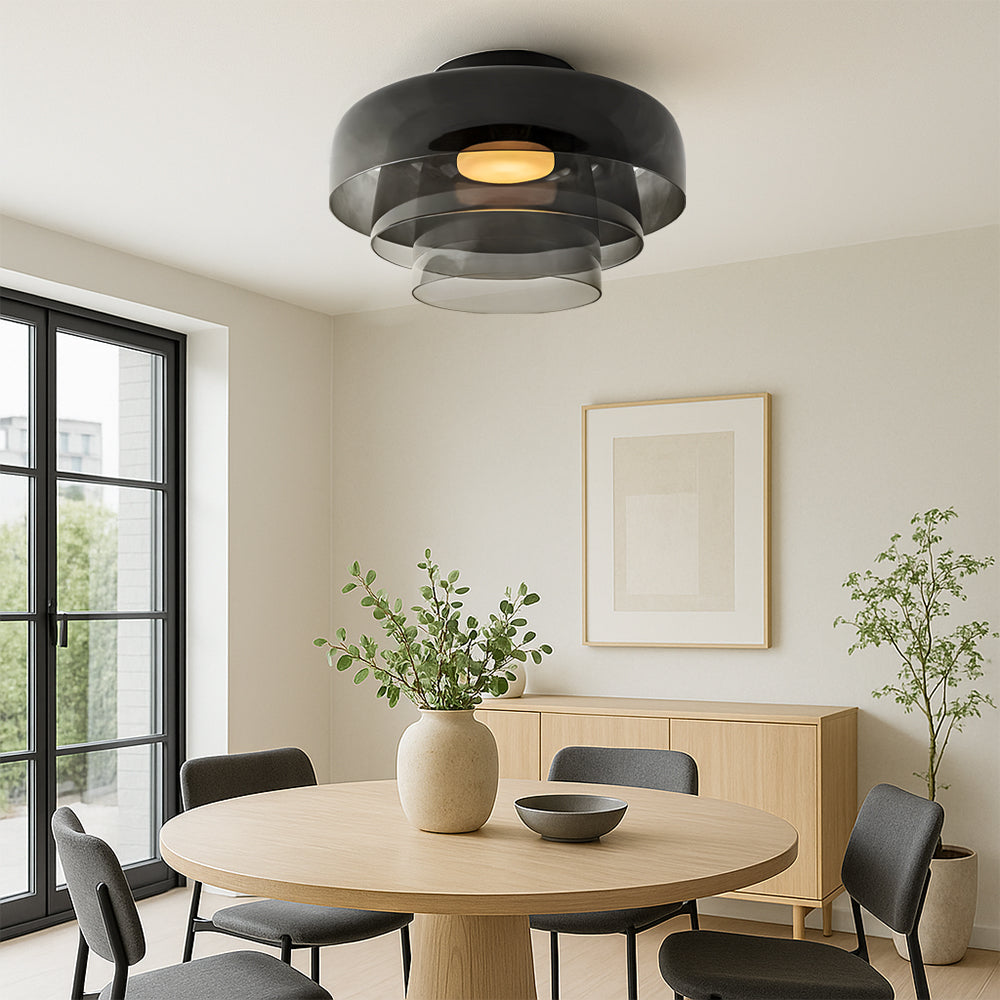 Nordic Bauhaus Glas Geschichtete Pendelleuchte
