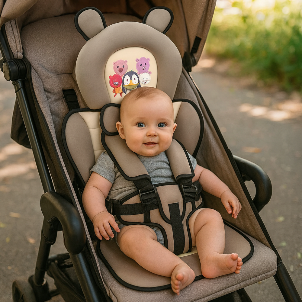 Tragbarer Baby-Reisesitz mit Sicherheitsgurt, leicht, faltbar, sicher für unterwegs