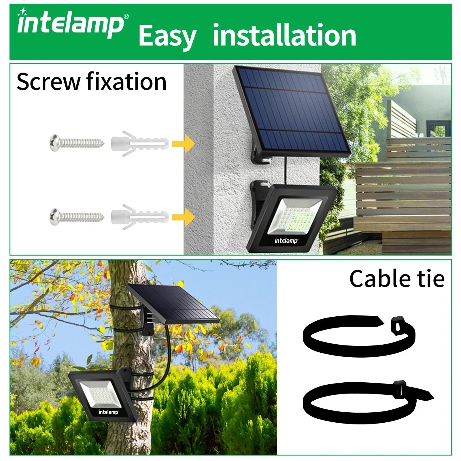 Solar LED Sicherheitsstrahler LumiSecure Duo | 2er-Pack | 1200LM Superhell | IP65 Wasserdicht | Garten, Hof & Terrasse