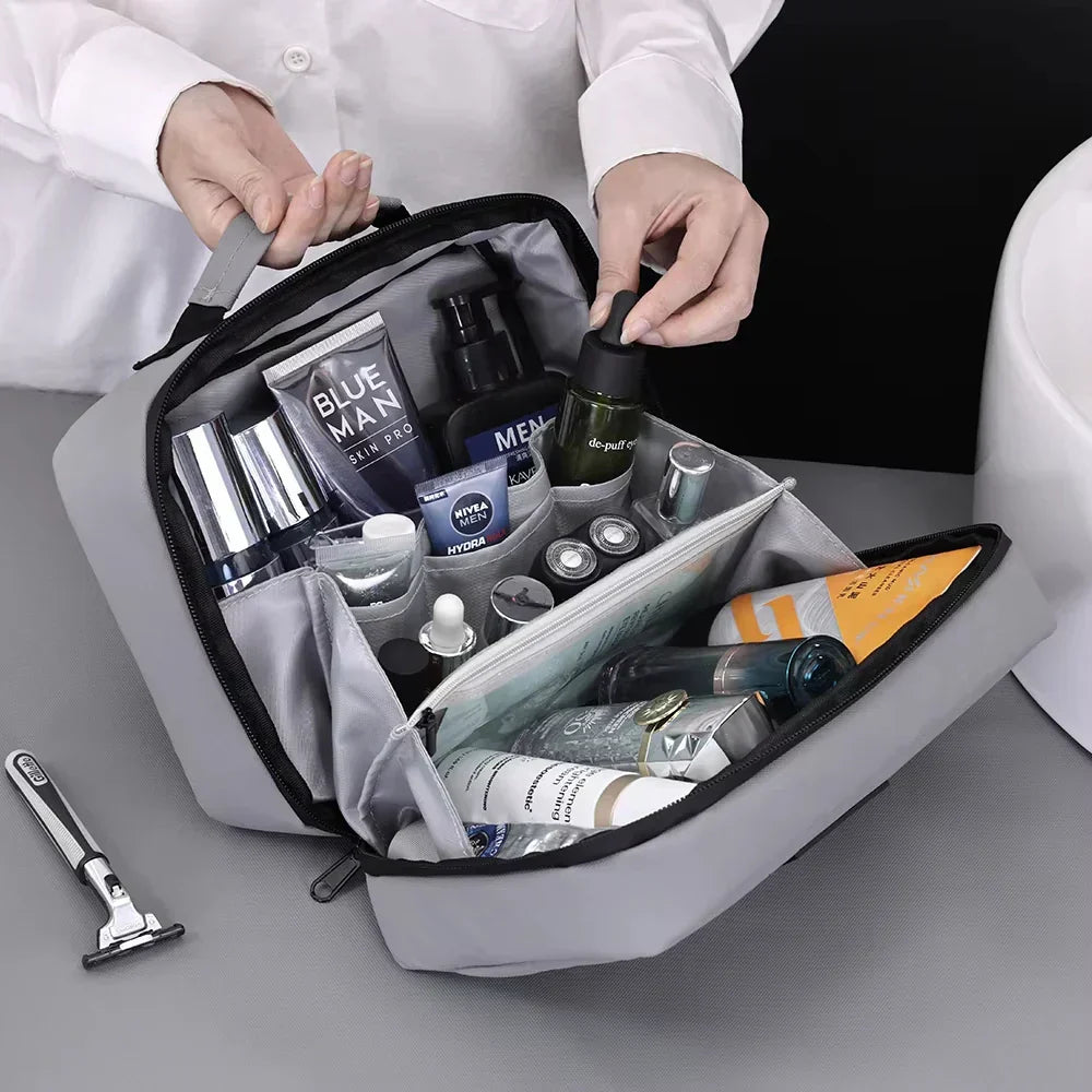 Packvard Herren Kulturbeutel Reise | 24×16×11 cm | Wasserabweisend & Reißfest | Mit Tragegriff & Viel Stauraum