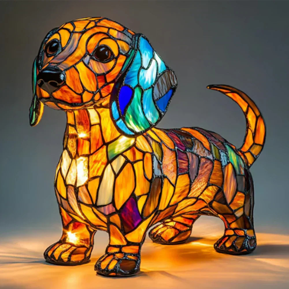 Licht Hund - handgefertigte Lampe, die Herzen zum Strahlen bringt