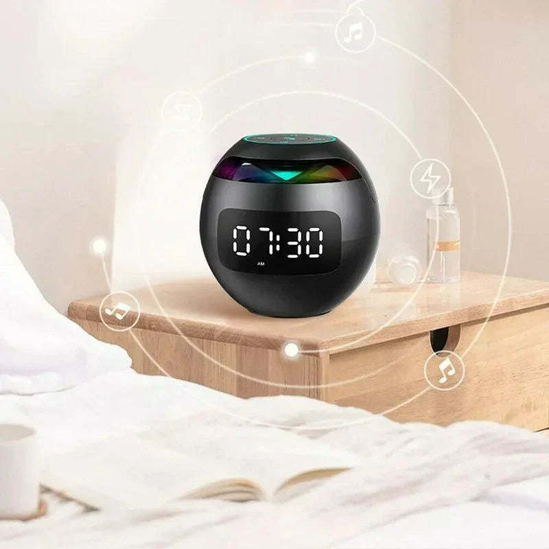 Ball Lautsprecher Wecker | Bluetooth 5.0 | LED Nachtlicht | 2200 mAh Batterie
