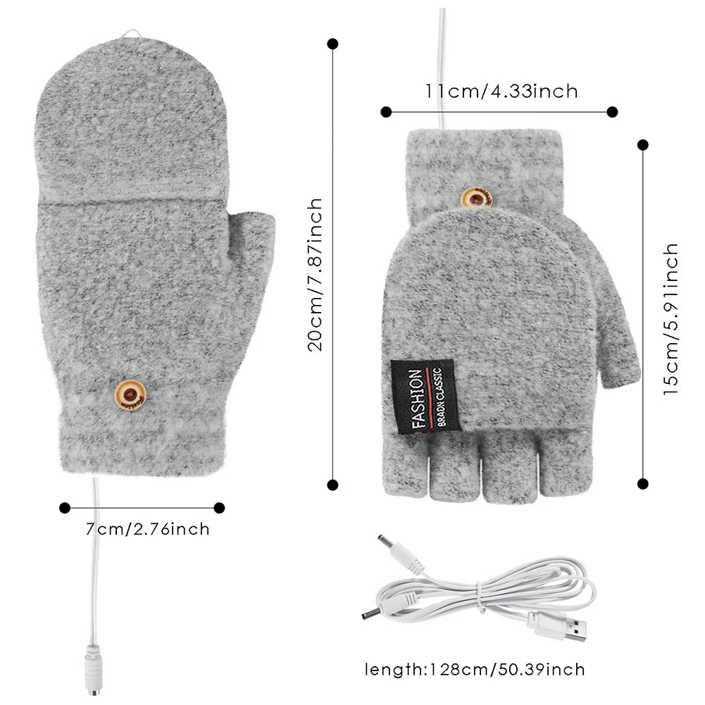 USB wiederaufladbare warme Welle beheizte Handschuhe