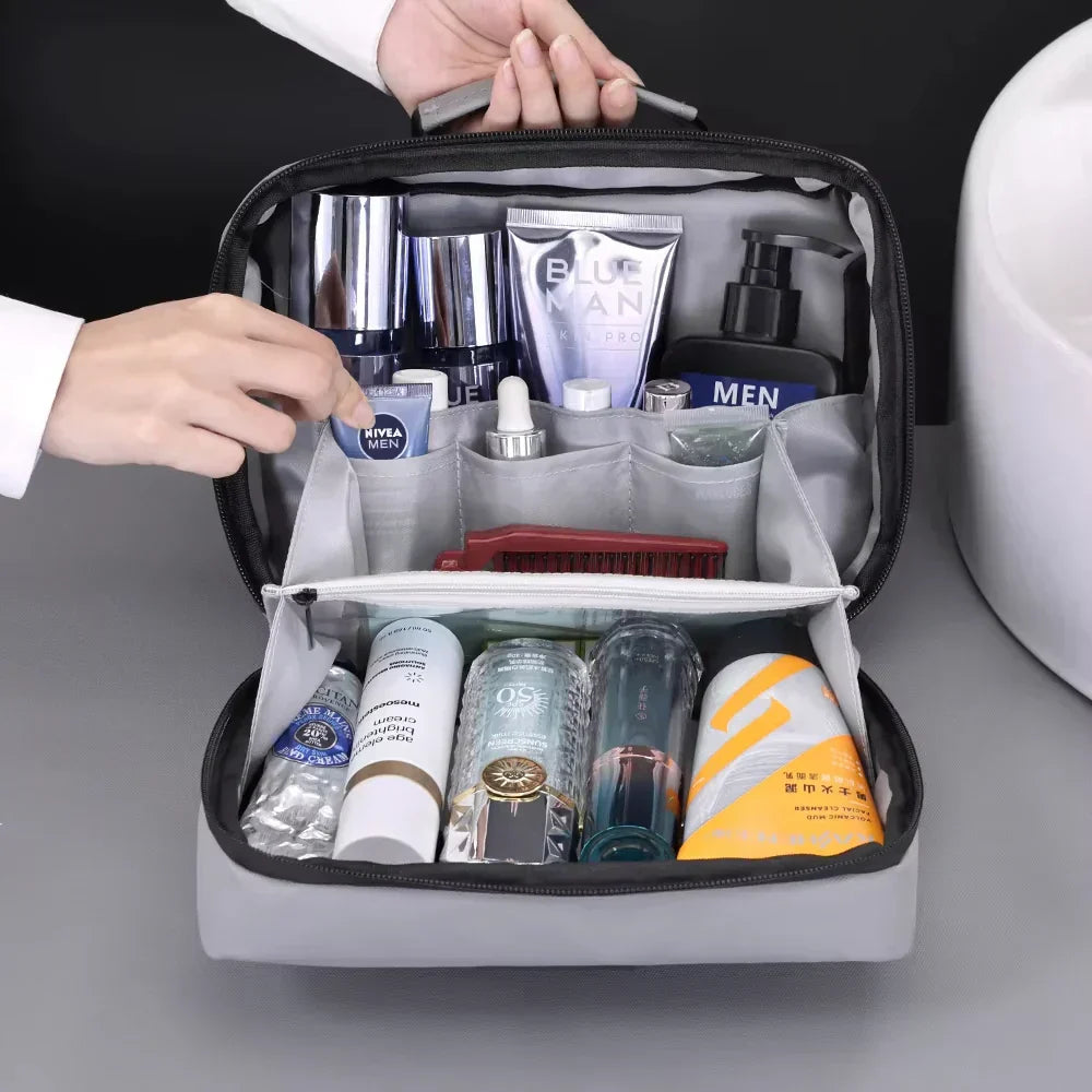Packvard Herren Kulturbeutel Reise | 24×16×11 cm | Wasserabweisend & Reißfest | Mit Tragegriff & Viel Stauraum