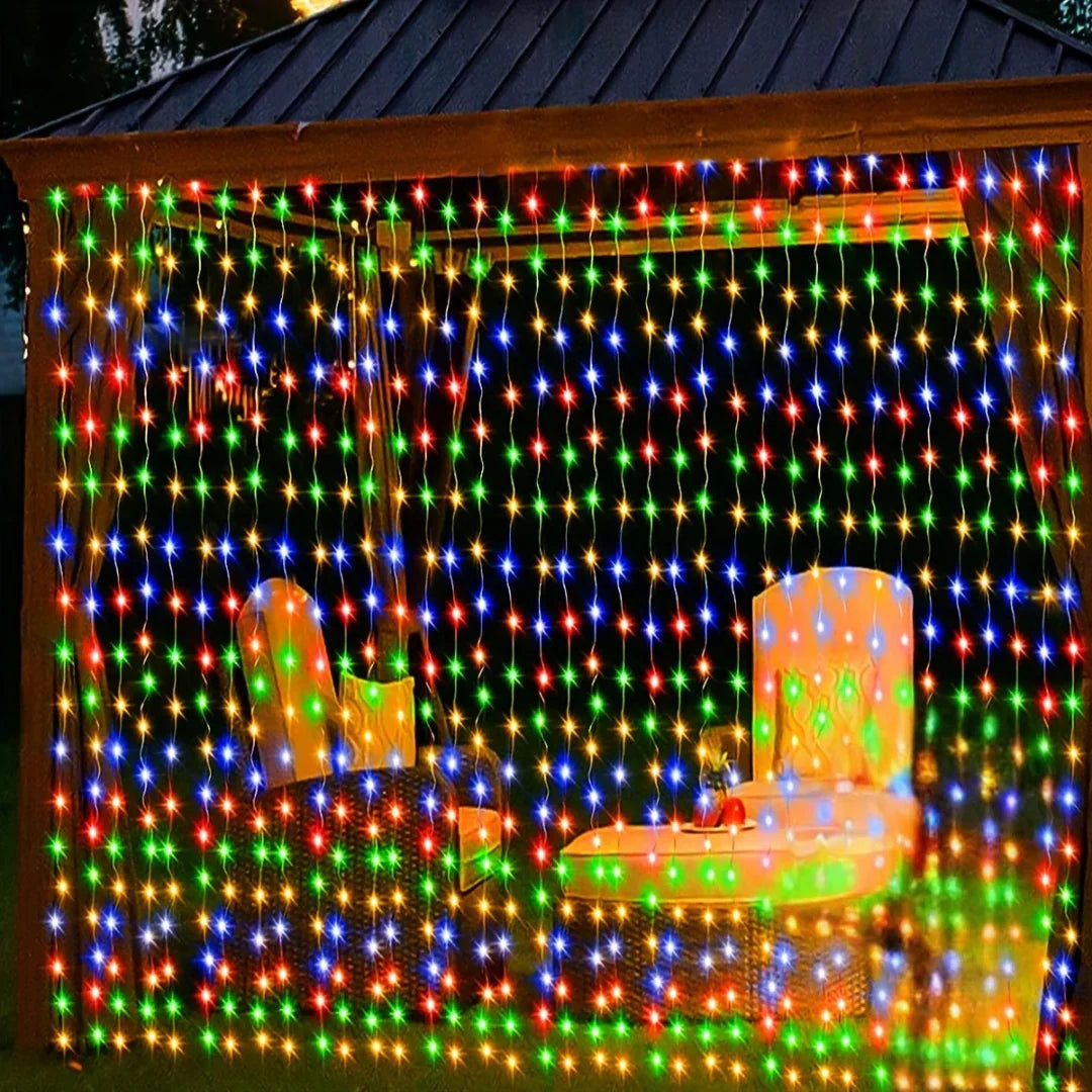 Solarbetriebene Außenlichter - Vorhangdesign - Gartendekoration