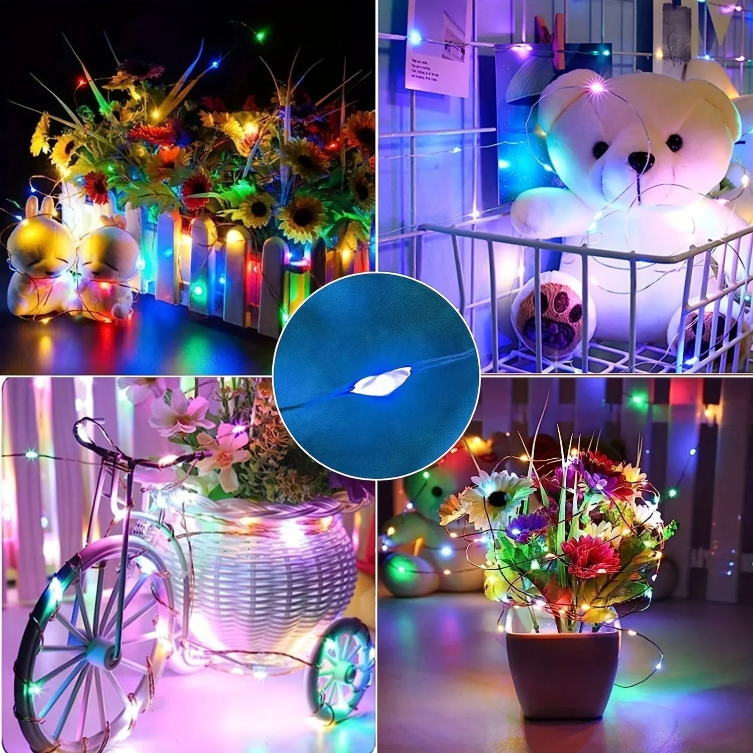 Solar-Lichterketten - Außenlichter - Garten Dekoration