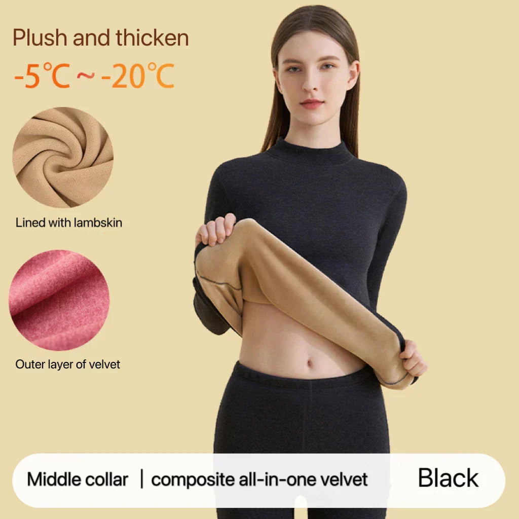 HeatLoom – Damen Thermounterwäsche Set Nahtlos & Extra Dick für den Winter