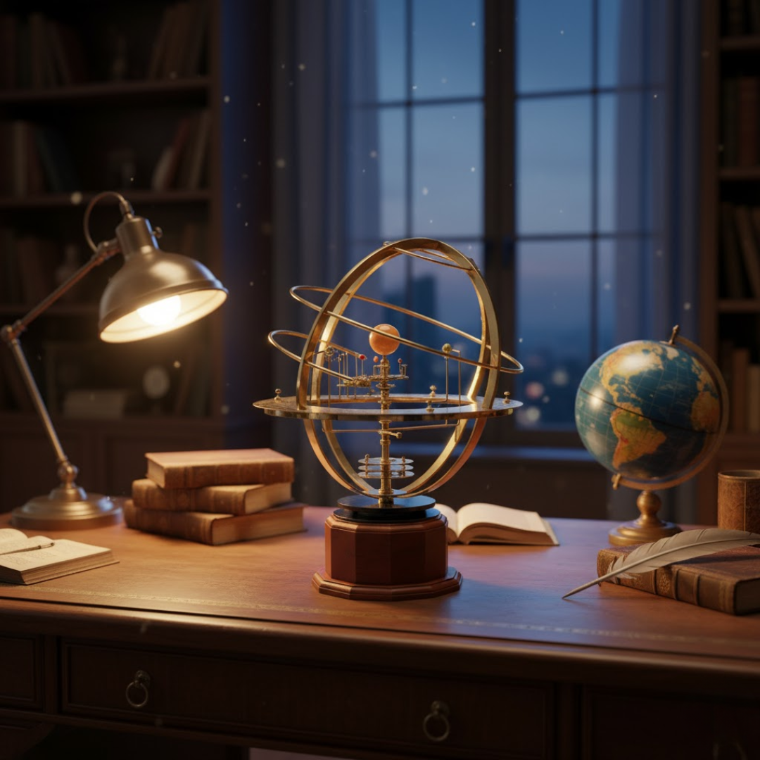 Großes Orrery-Modell unseres Sonnensystems