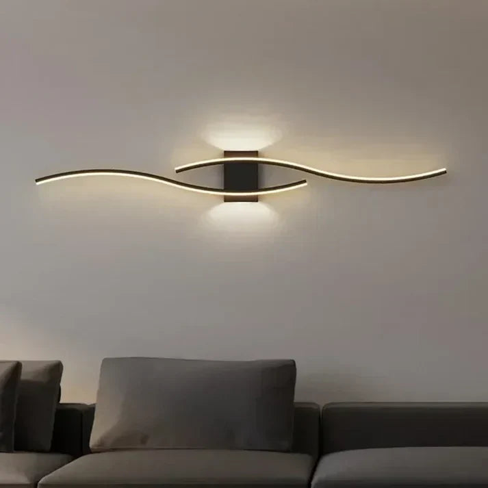Lumivora Wave LED Wandleuchte | Modernes Wellen-Design | Energieeffizient & Stilvoll | 60×15 cm | Warmes, Blendfreies Licht