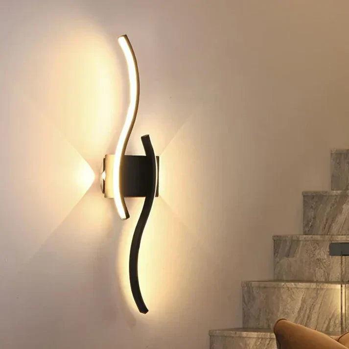 Lumivora Wave LED Wandleuchte | Modernes Wellen-Design | Energieeffizient & Stilvoll | 60×15 cm | Warmes, Blendfreies Licht