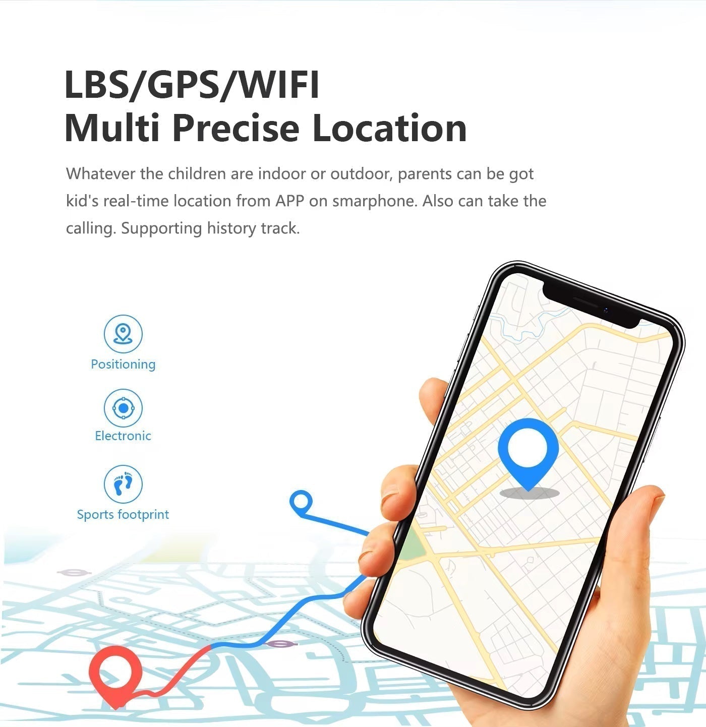 Smarte GPS-Uhr mit Videoanruf & Notruf