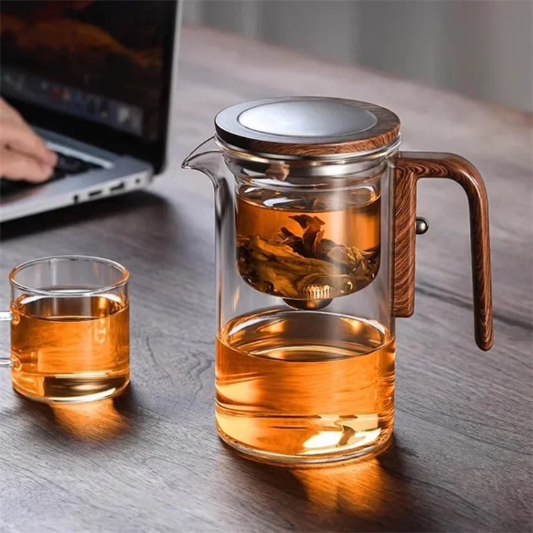 Glas Teekanne mit Sieb | PureTee