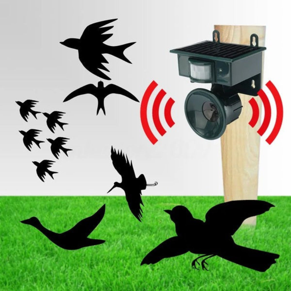 Wetterfester Vogelvertreiber mit PIR & Solarenergie