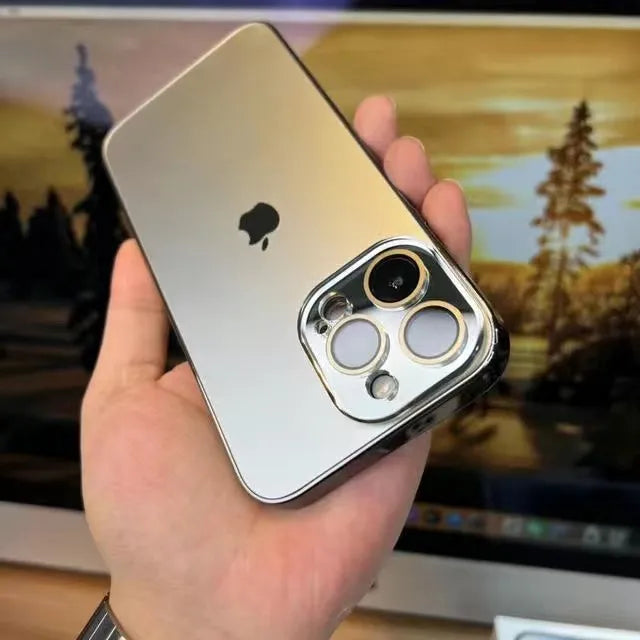 Galvanisiertes Mattes Acryl Gehärtetes Glas iPhone Schutzhülle