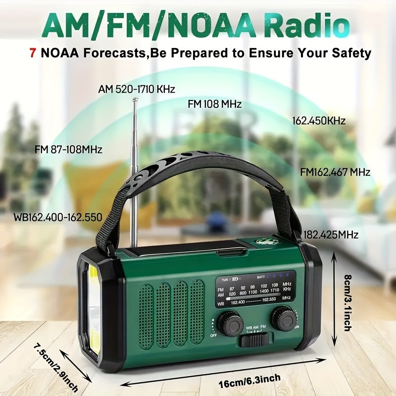 StormMate X10 Notfallradio mit 10.000 mAh Powerbank | Solar, Handkurbel & USB-C | LED-Licht, SOS-Alarm & Kompass | AM/FM/NOAA