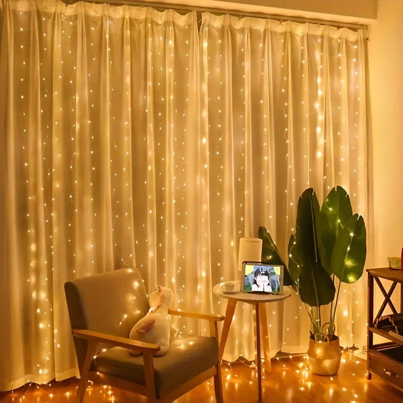 Feenlichtvorhang - USB LED - Fernbedienung