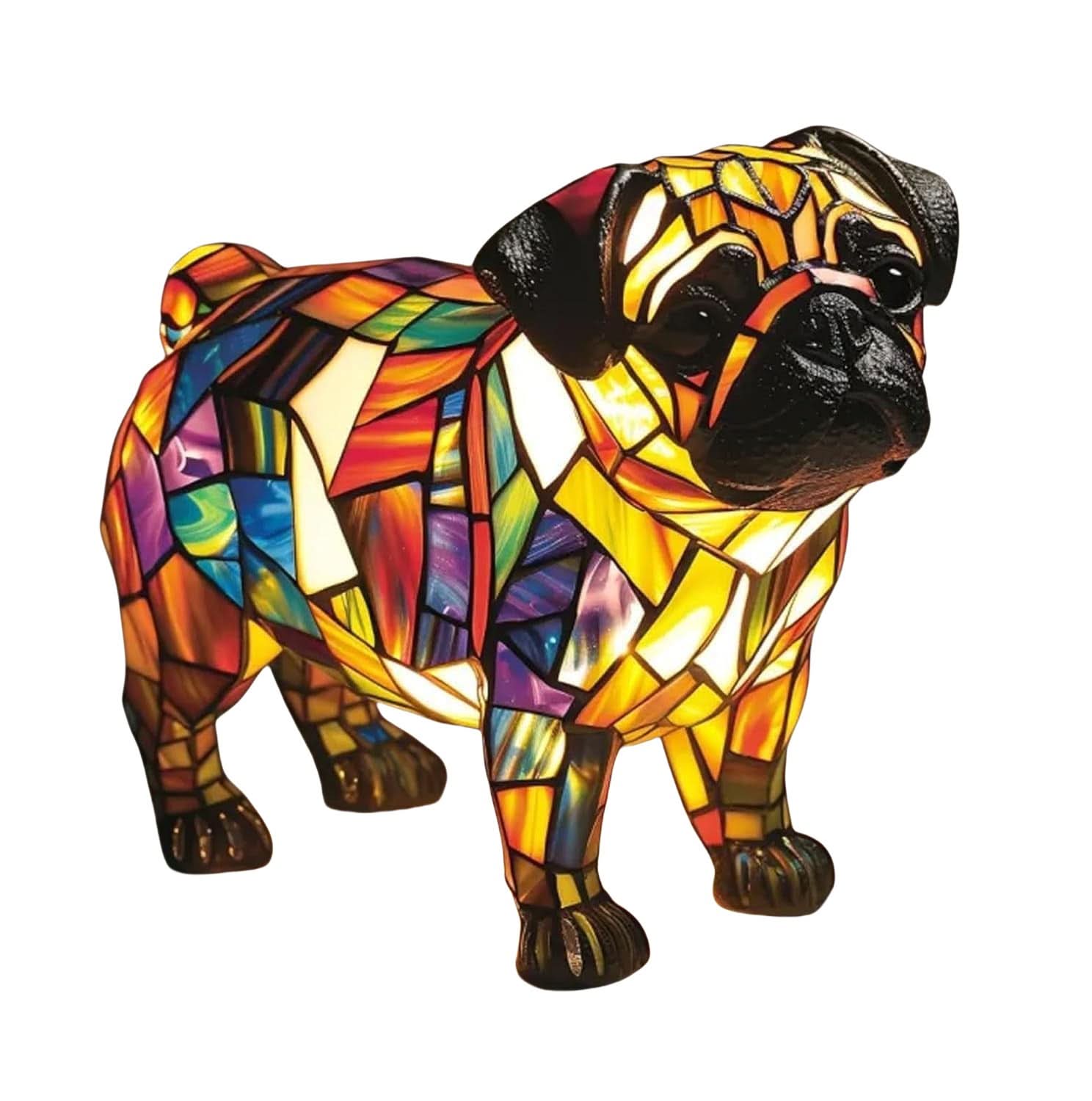SHIMMER STATUE – Künstlerische LED-Nachtlampe mit Hunderassen-Motiv