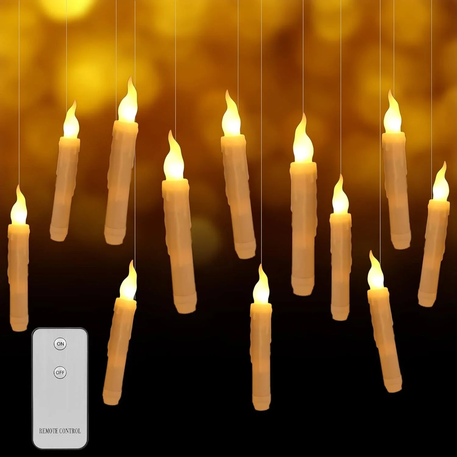 Hängende Kerzen - Fernbedienung - Flammenlose Beleuchtung