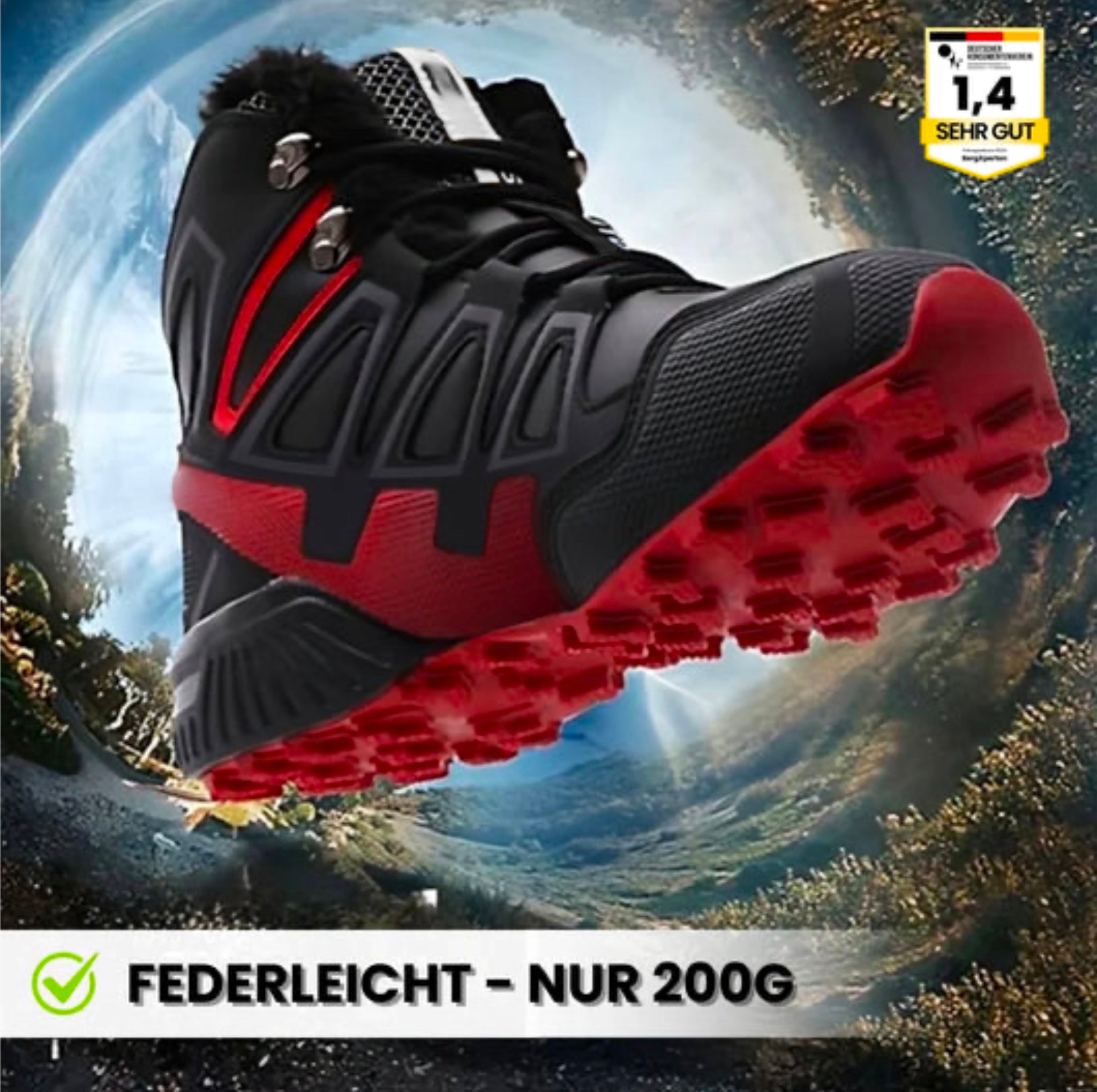 OrthoTrekking Pro Hallux – Ergonomische Hallux Valgus Wander- und Trekking Schuhe