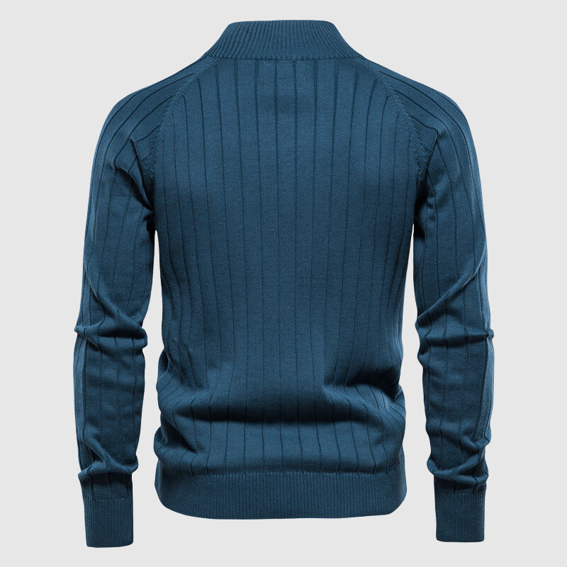 Zip-Up Sweater | Voller Reißverschluss | Gestrickt | Reißverschluss Cardigan | Herren Cardigan