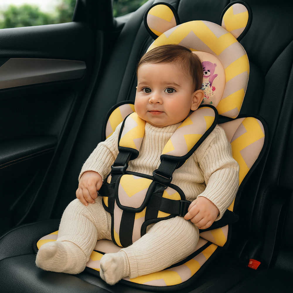 Tragbarer Baby-Reisesitz mit Sicherheitsgurt, leicht, faltbar, sicher für unterwegs