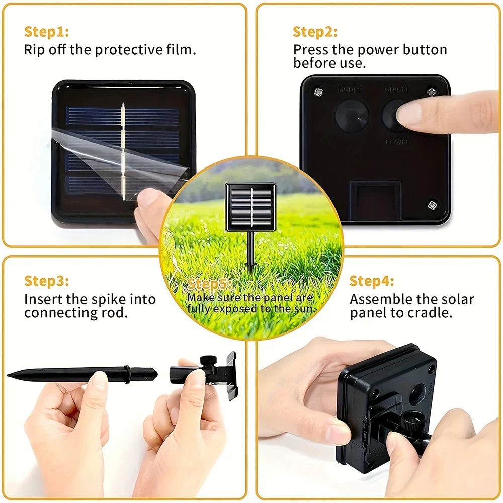 LED Solar Lichterkette SolaLuma | Wasserdicht IP44 | Für Garten, Terrasse & Camping | Automatische Beleuchtung