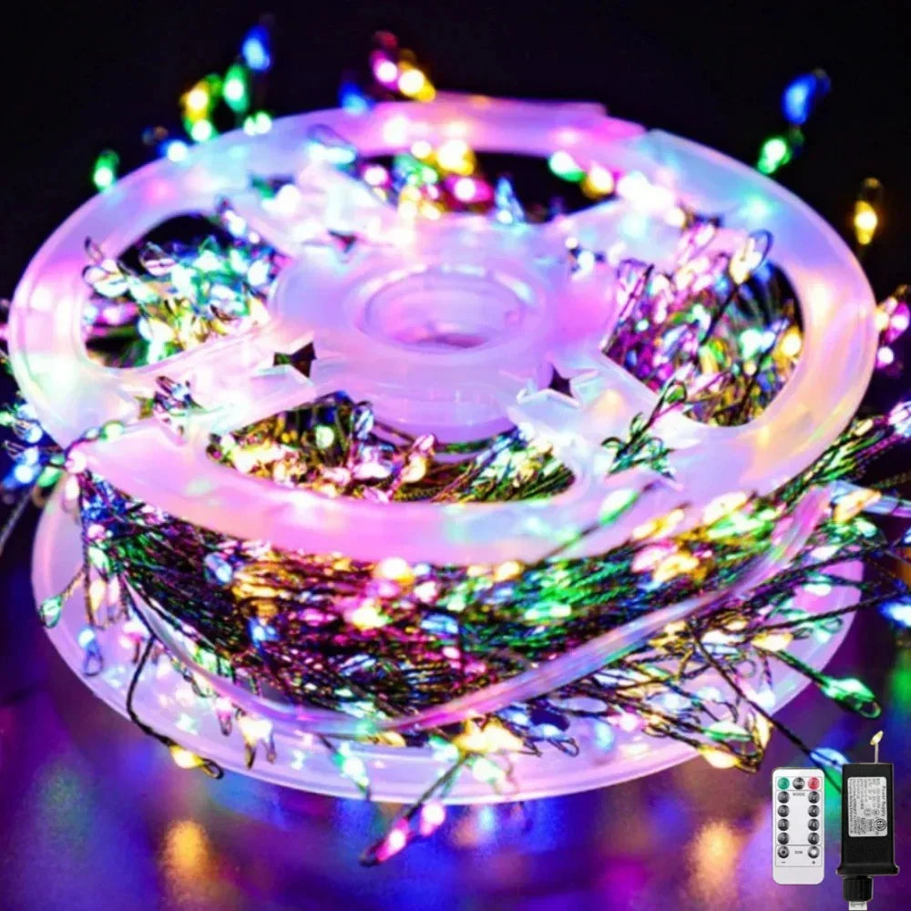 LED-Feuerwerks-Lichterkette Ignisia | Mit Fernbedienung | 30–75 m | 900–2000 LEDs | IP65 Wasserdicht | Für Weihnachten, Halloween & Feste