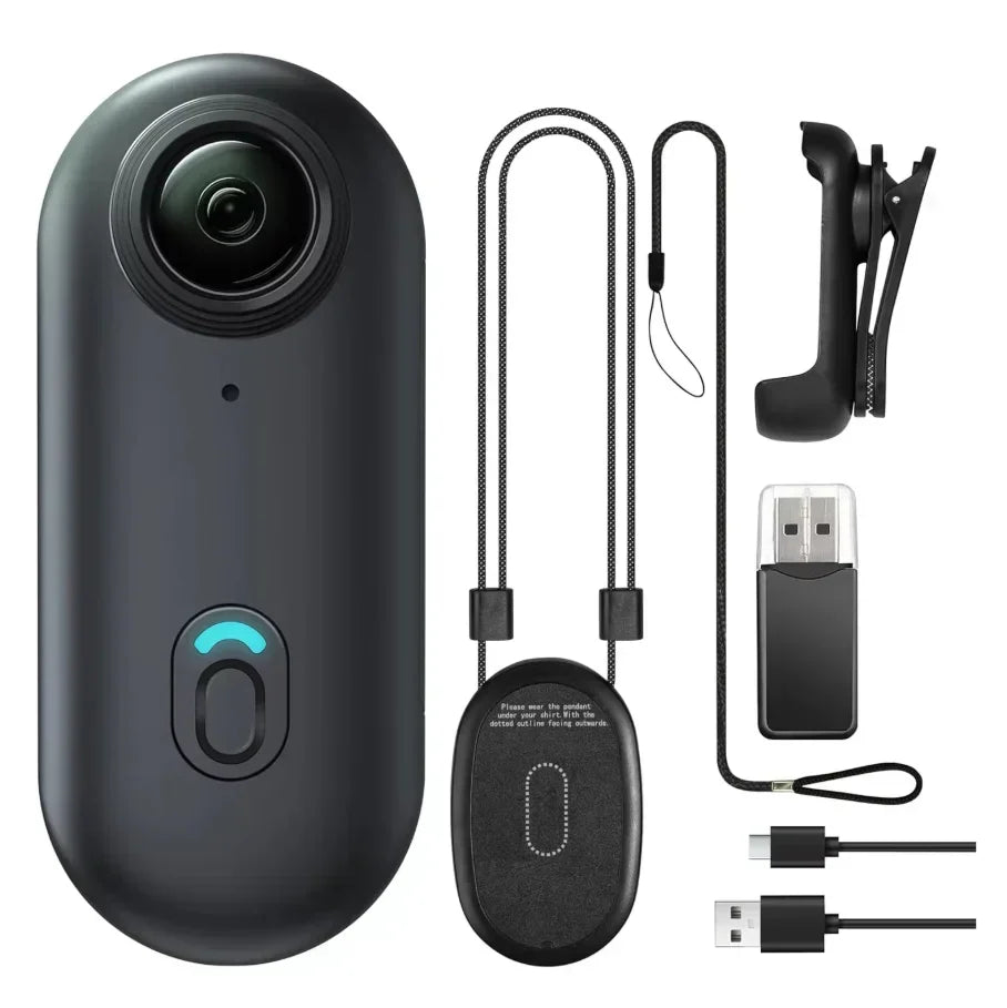 4K Mini WiFi Action-Kamera, Tragbar, Wasserdicht, Magnetclip, 360° Halterung