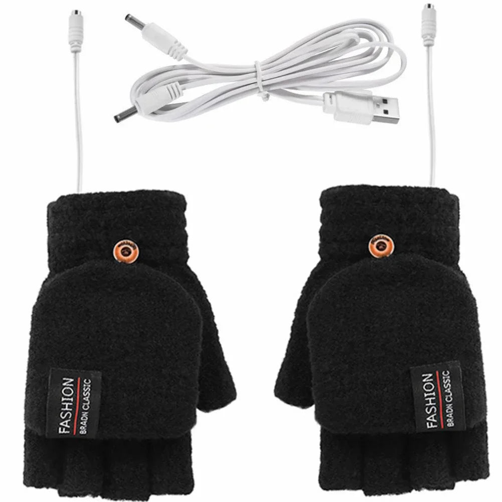ThermoLoom USB beheizte Handschuhe | 3 Heizstufen | Weiches Strickmaterial | Unisex Einheitsgröße