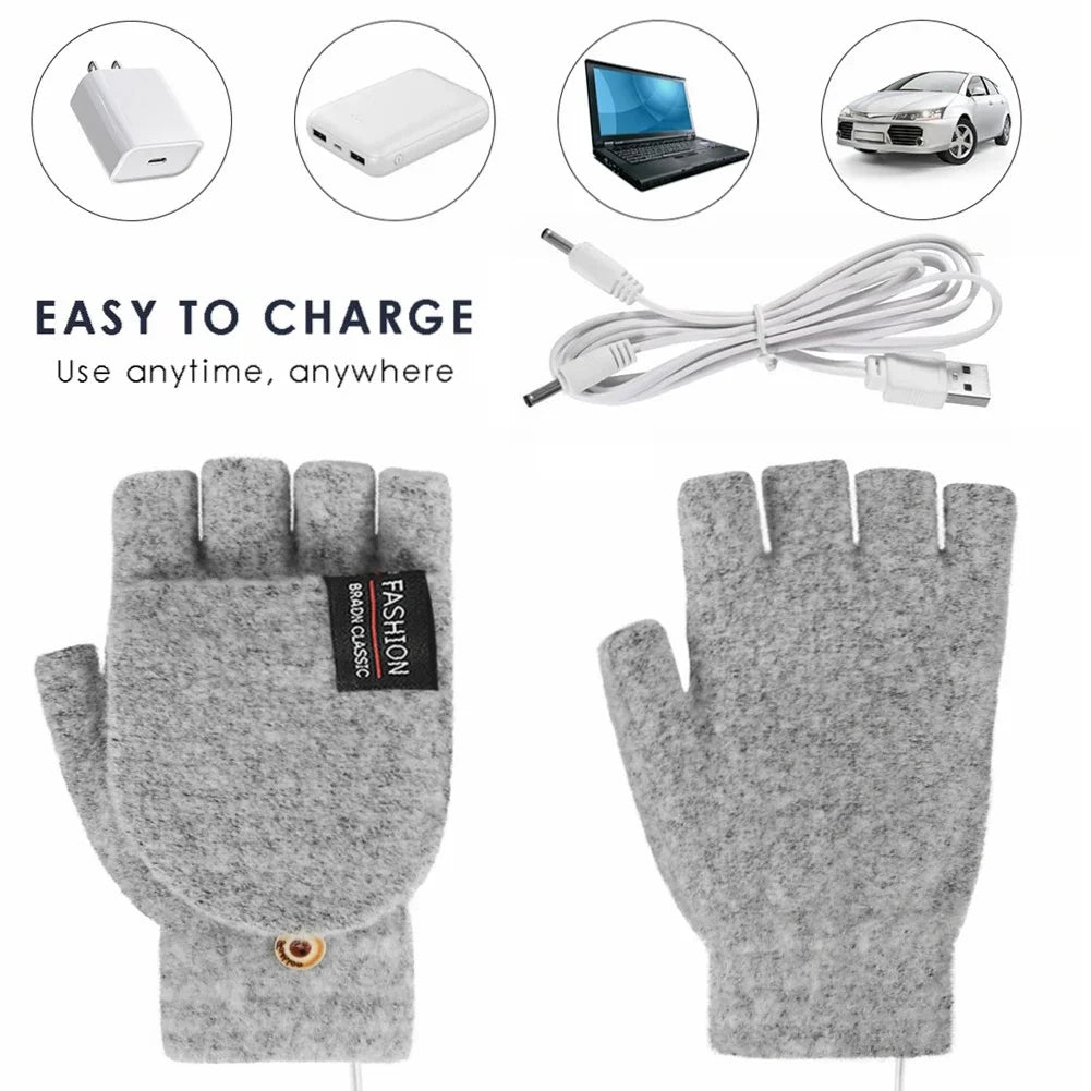 USB wiederaufladbare warme Welle beheizte Handschuhe
