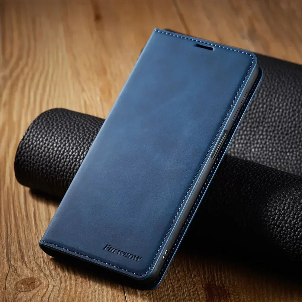 Samsung Hülle: Magnetische Leder Tasche für stilvollen Schutz