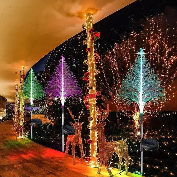 Solar Weihnachtsbaumlichter - Außendekoration für den Garten - LED Lichter