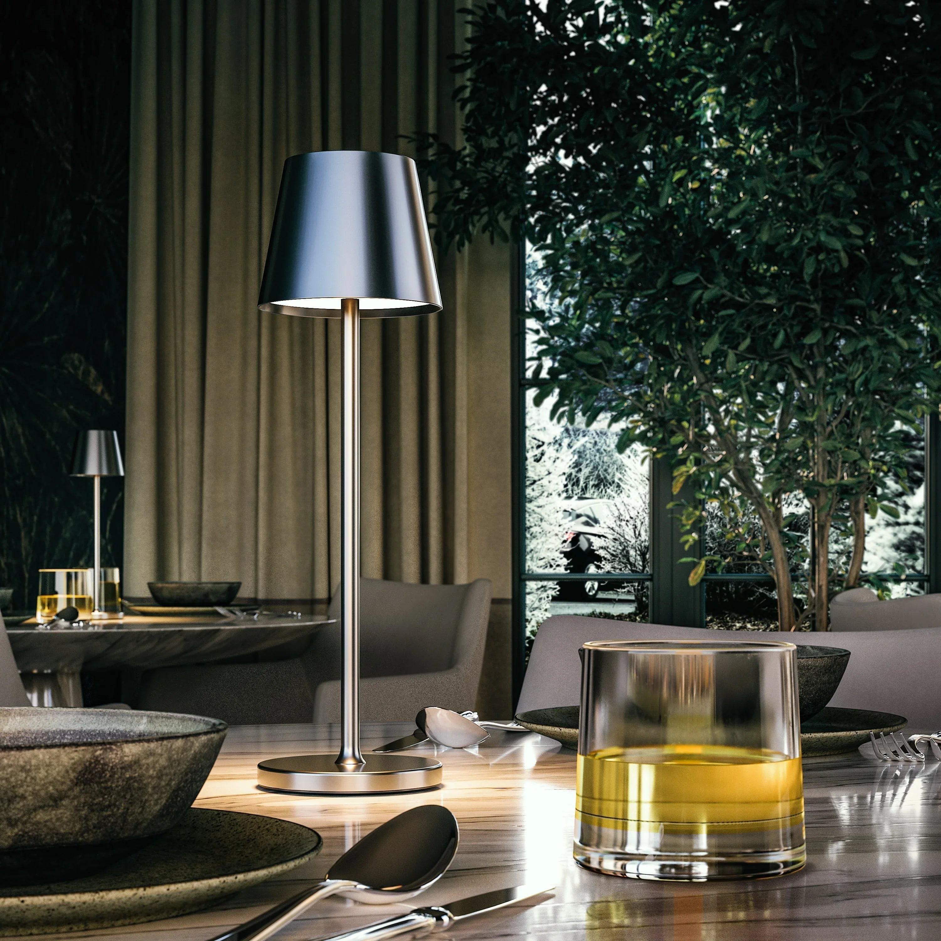 Tischlampe - Kabelloses Design - Dimmbares LED