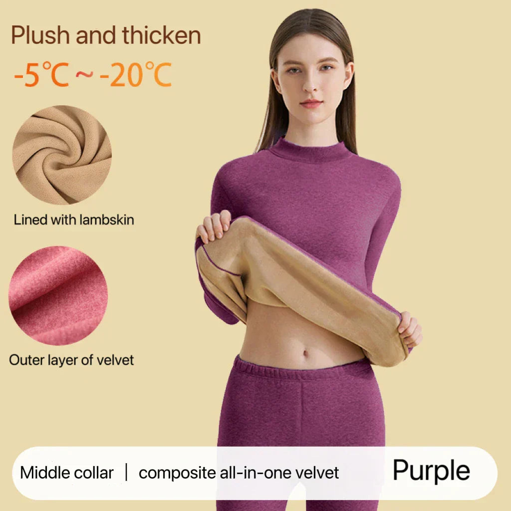 HeatLoom – Damen Thermounterwäsche Set Nahtlos & Extra Dick für den Winter