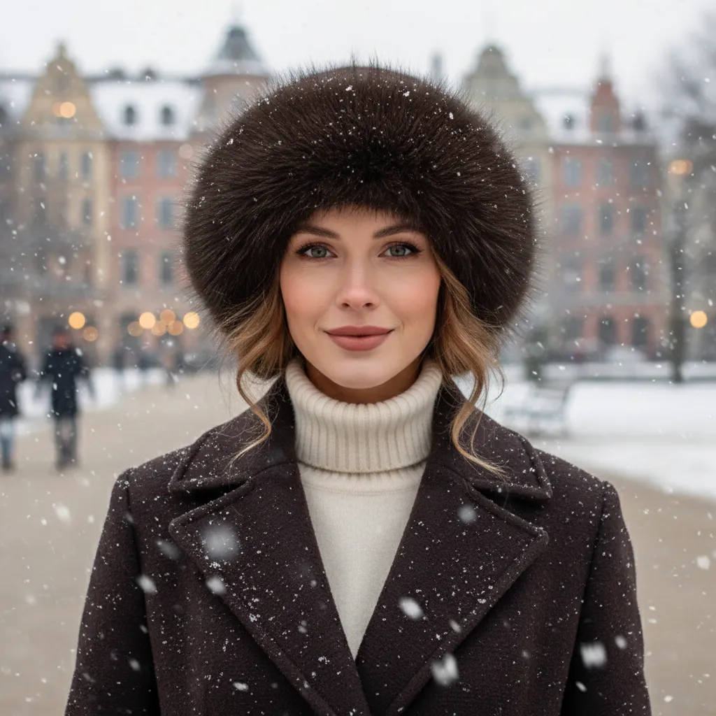 Furla – Stilvolle Damen Winter-Pelzmütze für warme