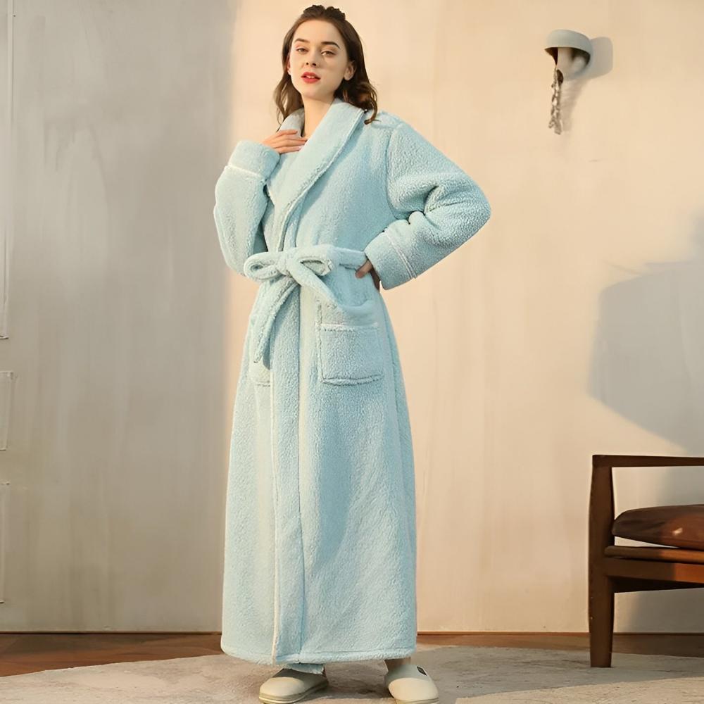 Bademantel für Männer und Frauen | Fleece Morgenmantel | Comfyra