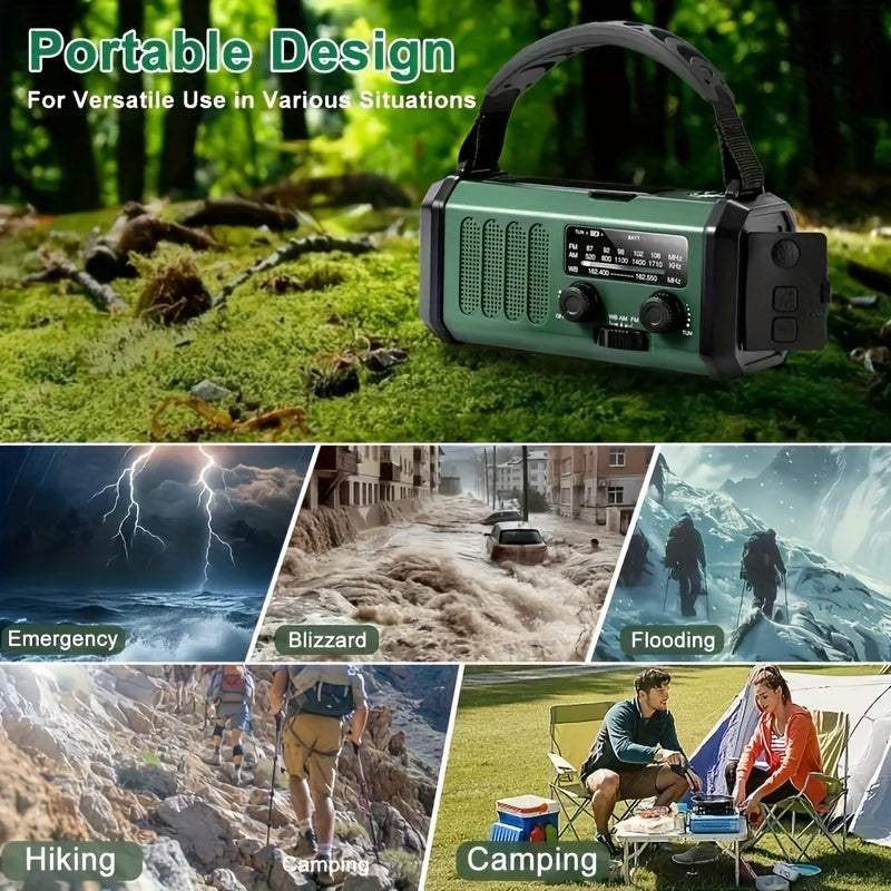 StormMate X10 Notfallradio mit 10.000 mAh Powerbank | Solar, Handkurbel & USB-C | LED-Licht, SOS-Alarm & Kompass | AM/FM/NOAA