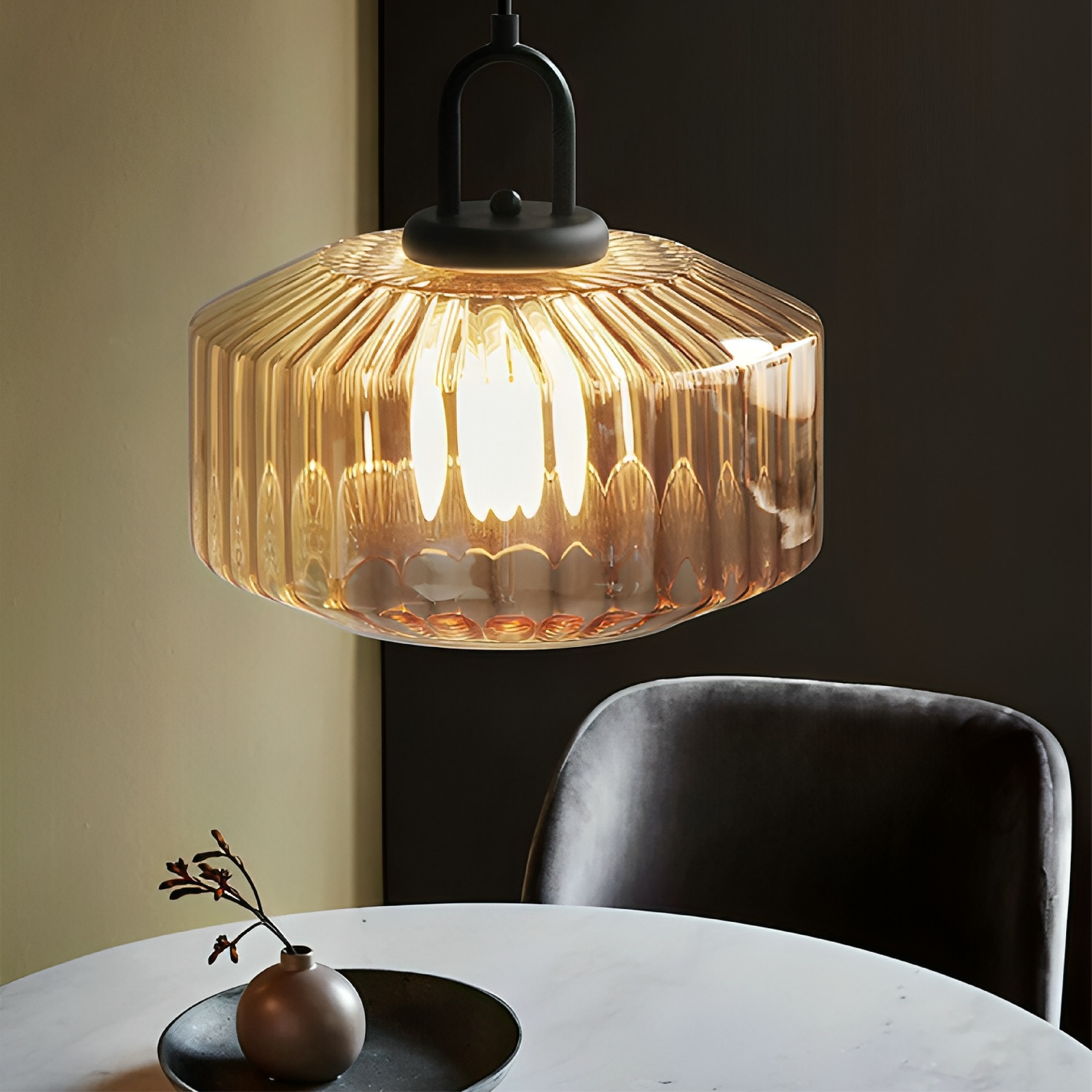 Bunte Glas Pendelleuchte