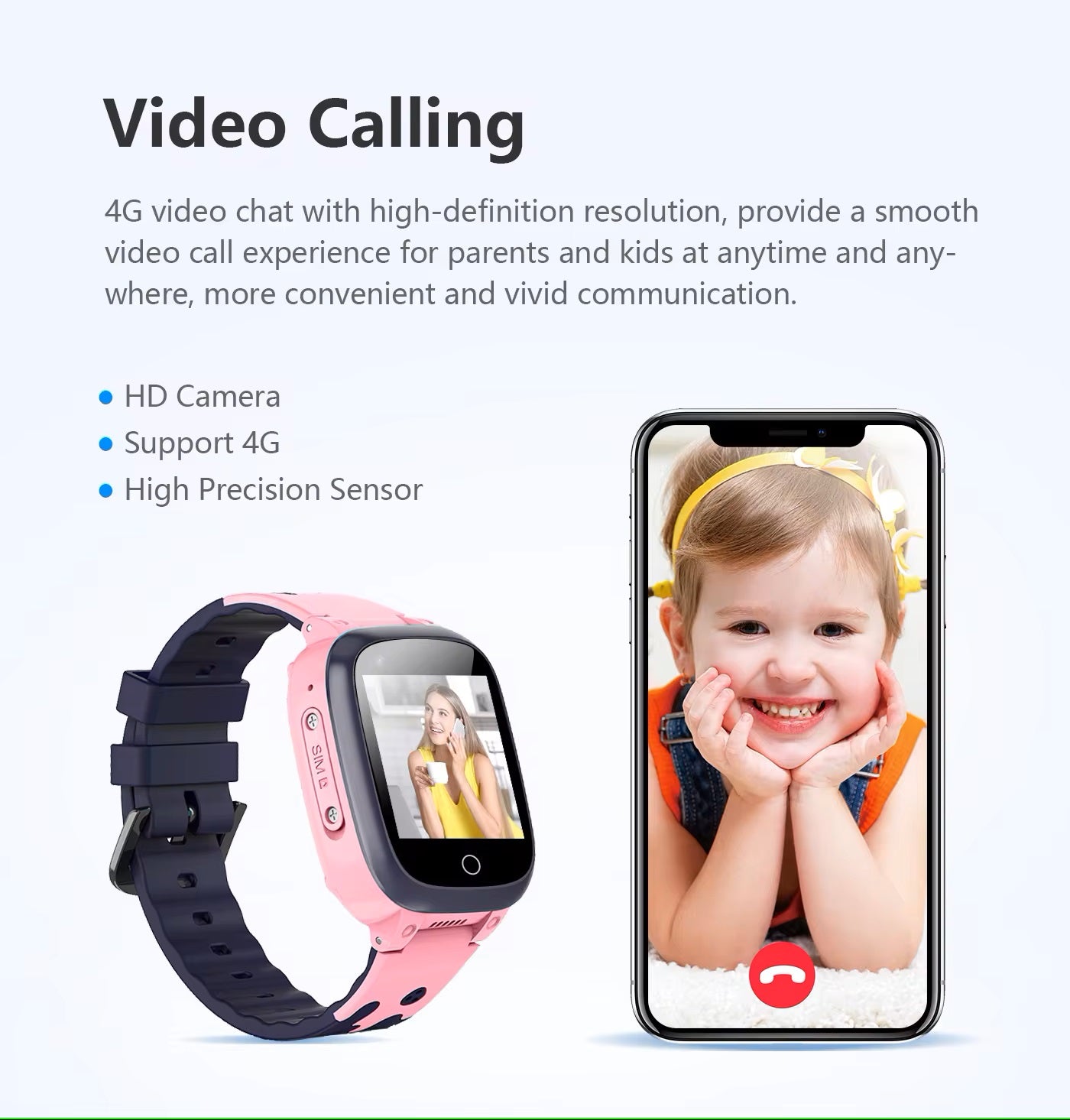 Smarte GPS-Uhr mit Videoanruf & Notruf